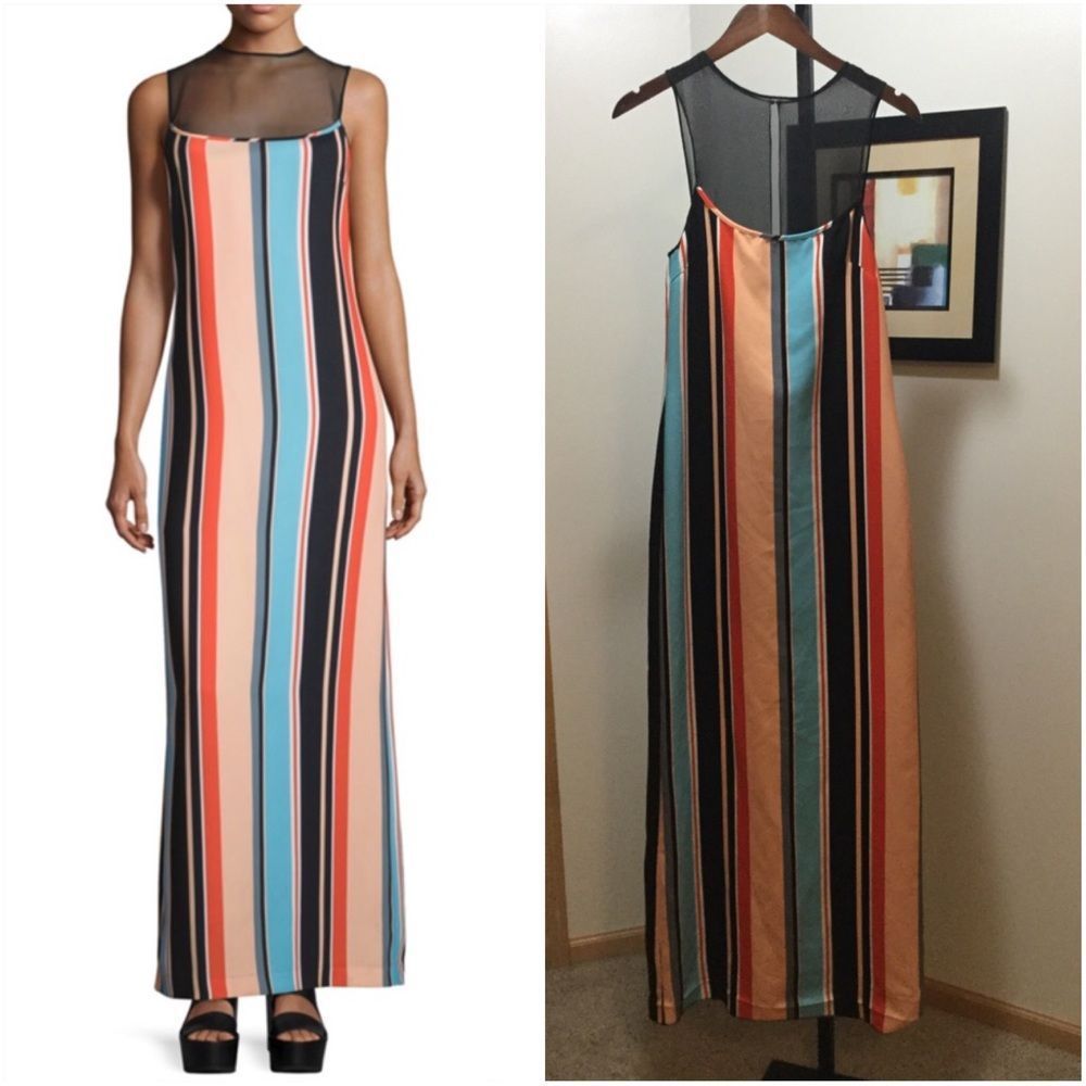 Opening Ceremon Sleeveless Sheer-yoke Stri… - Picture 3 of 7
